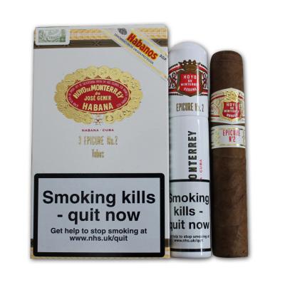 Hoyo de Monterrey Epicure No. 2 Tubed Cigar - Pack of 3