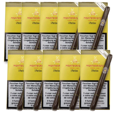 Montecristo Puritos Cello Cigar - 10 x Pack of 5 (50) Bundle Deal