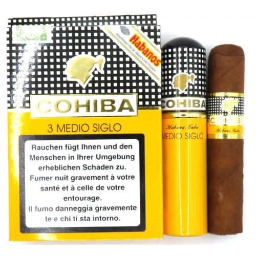 Cohiba Medio Siglo Tubed Cigar - Pack of 3