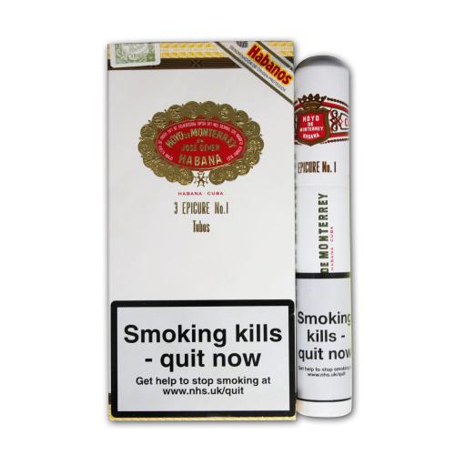 Hoyo de Monterrey Epicure No. 1 Tubed Cigar - Pack of 3